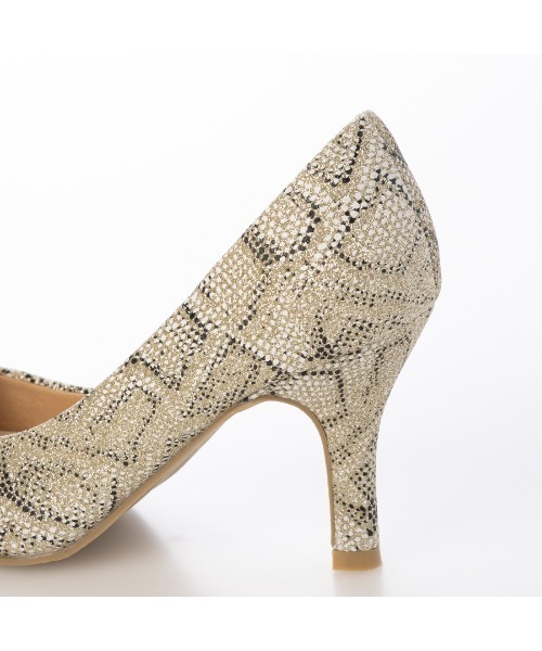 DULCIS REGALO(ドルキス レガロ)の「DulcisRegalo(ドルキスレガロ)8.5cmヒール美脚足長効果ポインテッドトゥパンプス(パンプス・レディース・ゴールド系その他/シルバー系その他/ホワイト系その他/ブラック/ブラック系その他・S/M/L/LL)」の11枚目の写真