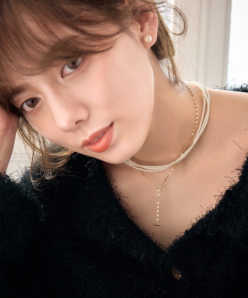 Jolie Toujours（ジョリトゥジュール）の「８ｍｍスタッドパールピアス（ピアス（両耳用）・レディース・ゴールド・FREE）」の4枚目の写真