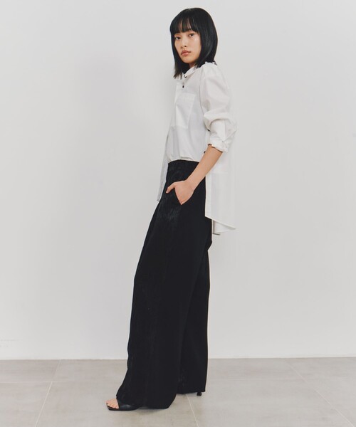 UNITED TOKYO（ユナイテッドトウキョウ）の「リーフモチーフサテンスリットパンツ（その他パンツ・レディース・ブラック/ホワイト・1/2）」の20枚目の写真