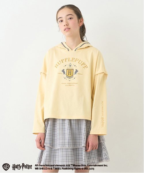 pom ponette junior（ポンポネットジュニア）の「【Harry Potter】2WAYパーカ（Tシャツ/カットソー・キッズ・イエロー/ライトグリーン/オフホワイト/ブルーグレー・L/LL/M/S）」の4枚目の写真