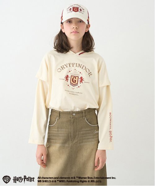 pom ponette junior（ポンポネットジュニア）の「【Harry Potter】2WAYパーカ（Tシャツ/カットソー・キッズ・イエロー/ライトグリーン/オフホワイト/ブルーグレー・L/LL/M/S）」の6枚目の写真