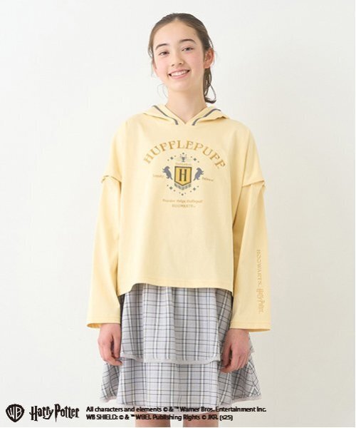 pom ponette junior（ポンポネットジュニア）の「【Harry Potter】2WAYパーカ（Tシャツ/カットソー・キッズ・イエロー/ライトグリーン/オフホワイト/ブルーグレー・L/LL/M/S）」の9枚目の写真