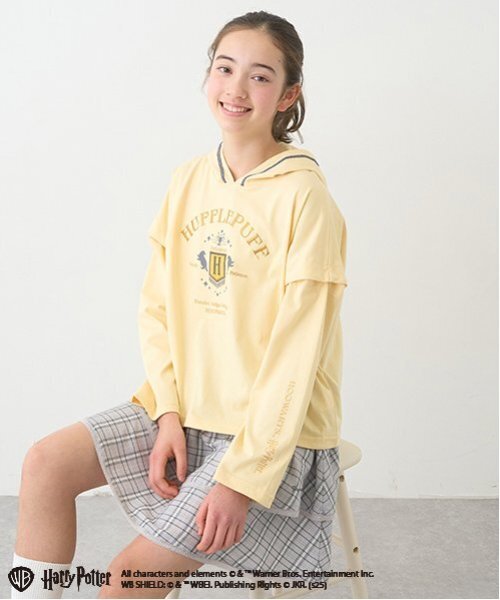 pom ponette junior（ポンポネットジュニア）の「【Harry Potter】2WAYパーカ（Tシャツ/カットソー・キッズ・イエロー/ライトグリーン/オフホワイト/ブルーグレー・L/LL/M/S）」の10枚目の写真