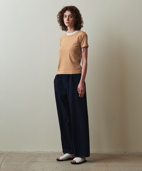 Steven Alan（スティーブンアラン）の「＜Steven Alan＞アンダイド フライス Tシャツ（Tシャツ/カットソー・レディース・ブラウン/オリーブ/オフホワイト・FREE）」の4枚目の写真