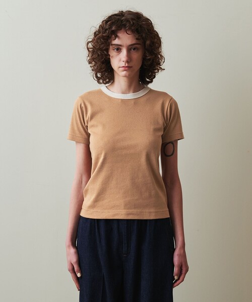 Steven Alan（スティーブンアラン）の「＜Steven Alan＞アンダイド フライス Tシャツ（Tシャツ/カットソー・レディース・ブラウン/オリーブ/オフホワイト・FREE）」の8枚目の写真