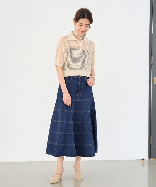 IENA(イエナ)の「CURRENTAGE/カレンテージ デニムスカート A2551FS503(デニムスカート・レディース・ホワイト/ブルー系その他・1/2)」の16枚目の写真