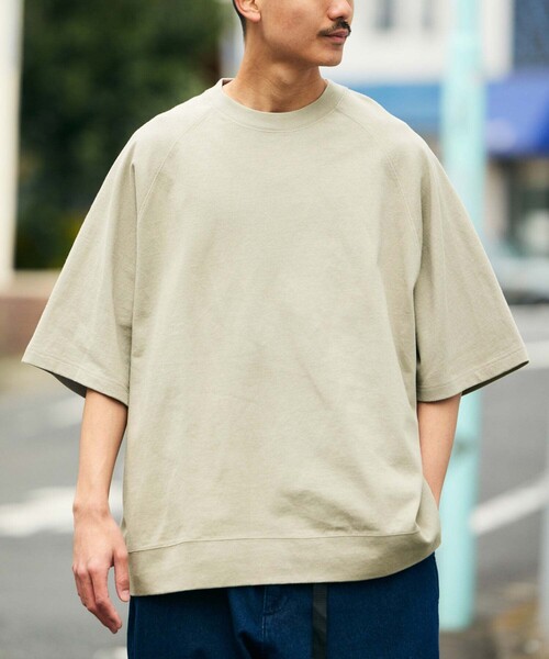 FREAK'S STORE（フリークスストア）の「限定展開 9オンス Heavyweight ビッグシルエット ラグランスリーブTシャツ/ヘビーウェイト（Tシャツ/カットソー・メンズ・ホワイト/ブラック/グレー/チャコールグレー/ホワイト系その他/ネイビー/グレイッシュベージュ・MEDIUM/SMALL/X-SMALL/LARGE）」の6枚目の写真