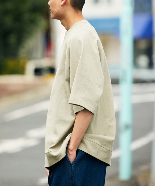 FREAK'S STORE（フリークスストア）の「限定展開 9オンス Heavyweight ビッグシルエット ラグランスリーブTシャツ/ヘビーウェイト（Tシャツ/カットソー・メンズ・ホワイト/ブラック/グレー/チャコールグレー/ホワイト系その他/ネイビー/グレイッシュベージュ・MEDIUM/SMALL/X-SMALL/LARGE）」の18枚目の写真