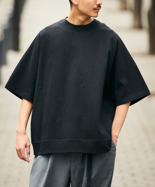 FREAK'S STORE（フリークスストア）の「限定展開 9オンス Heavyweight ビッグシルエット ラグランスリーブTシャツ/ヘビーウェイト（Tシャツ/カットソー・メンズ・ホワイト/ブラック/グレー/チャコールグレー/ホワイト系その他/ネイビー/グレイッシュベージュ・MEDIUM/SMALL/X-SMALL/LARGE）」の9枚目の写真