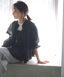 【WEB&一部店舗限定カラーあり】ソフトオーガンジー ボリューム ブラウス