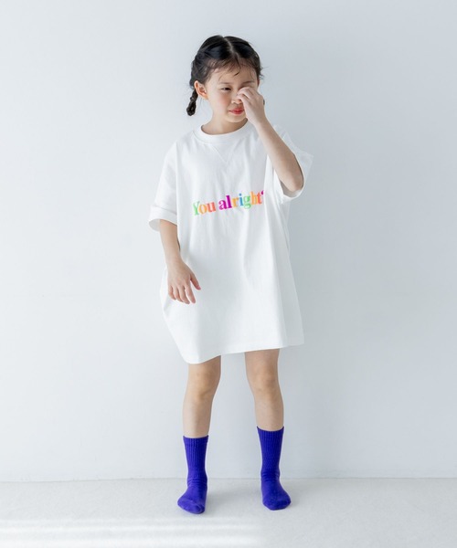 LOWRYS FARM（ローリーズファーム）の「プリントカットワンピースＳＳ　310931（ワンピース・キッズ・パープル/オレンジ/グレー/オフホワイト・140cm/130cm/120cm/110cm/150cm）」の17枚目の写真