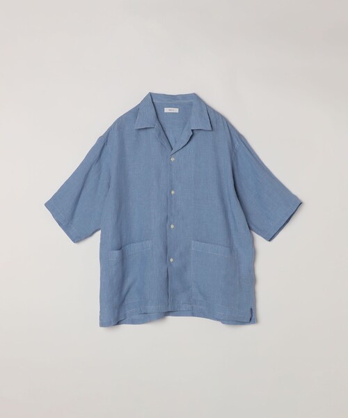 セール】SHIPS any: ピュアリネン キャンプポケット ハーフスリーブ