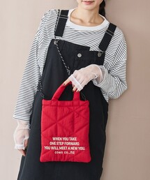 coen | ロゴ刺繍 幾何柄 キルト2wayショルダーバッグ(ショルダーバッグ)