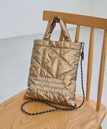 coen（コーエン）の「【新色追加】ロゴ刺繍 幾何柄 キルト2wayショルダーバッグ（ショルダーバッグ）」