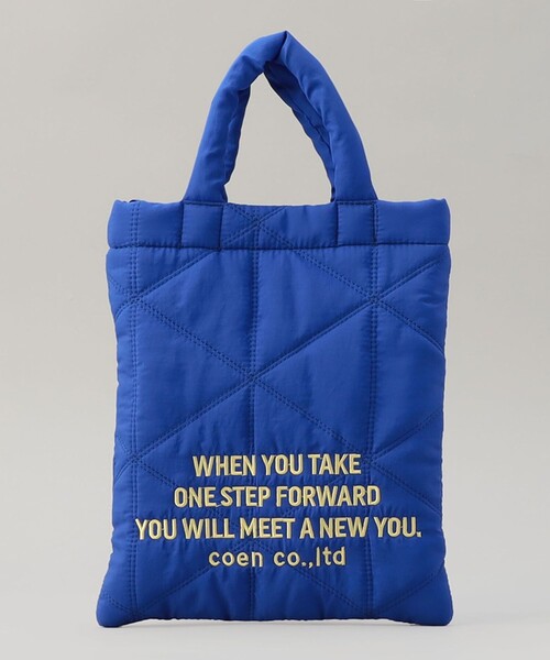 coen（コーエン）の「【新色追加】ロゴ刺繍 幾何柄 キルト2wayショルダーバッグ（ショルダーバッグ・レディース・オレンジ/コバルトブルー/ネイビー/ブラック/シルバー/オフホワイト/レッド/その他2/ロイヤルブルー/その他3/その他1/その他4/クリーム/ライトピンク/ダークブラウン/その他5/ゴールド・FREE）」の21枚目の写真