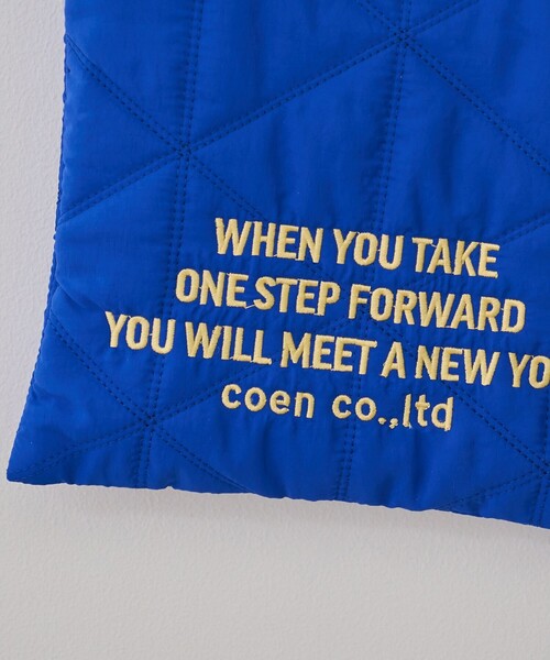 coen（コーエン）の「【新色追加】ロゴ刺繍 幾何柄 キルト2wayショルダーバッグ（ショルダーバッグ・レディース・オレンジ/コバルトブルー/ネイビー/ブラック/シルバー/オフホワイト/レッド/その他2/ロイヤルブルー/その他3/その他1/その他4/クリーム/ライトピンク/ダークブラウン/その他5/ゴールド・FREE）」の22枚目の写真