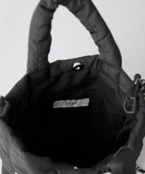 coen（コーエン）の「【新色追加】ロゴ刺繍 幾何柄 キルト2wayショルダーバッグ（ショルダーバッグ・レディース・オレンジ/コバルトブルー/ネイビー/ブラック/シルバー/オフホワイト/レッド/その他2/ロイヤルブルー/その他3/その他1/その他4/クリーム/ライトピンク/ダークブラウン/その他5/ゴールド・FREE）」の18枚目の写真