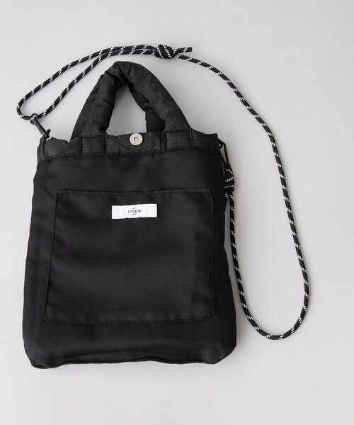 coen（コーエン）の「【新色追加】ロゴ刺繍 幾何柄 キルト2wayショルダーバッグ（ショルダーバッグ・レディース・オレンジ/コバルトブルー/ネイビー/ブラック/シルバー/オフホワイト/レッド/その他2/ロイヤルブルー/その他3/その他1/その他4/クリーム/ライトピンク/ダークブラウン/その他5/ゴールド・FREE）」の19枚目の写真