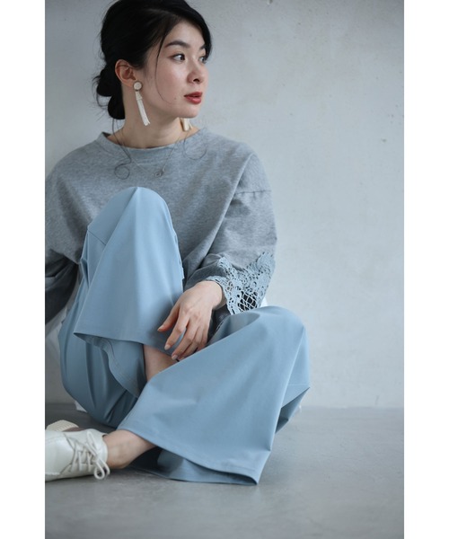 cawaii(カワイイ)の「CICA成分配合。着る保湿ワイドパンツ(その他パンツ・レディース・ブラック/グレイッシュベージュ/ライトブルー・FREE)」の21枚目の写真