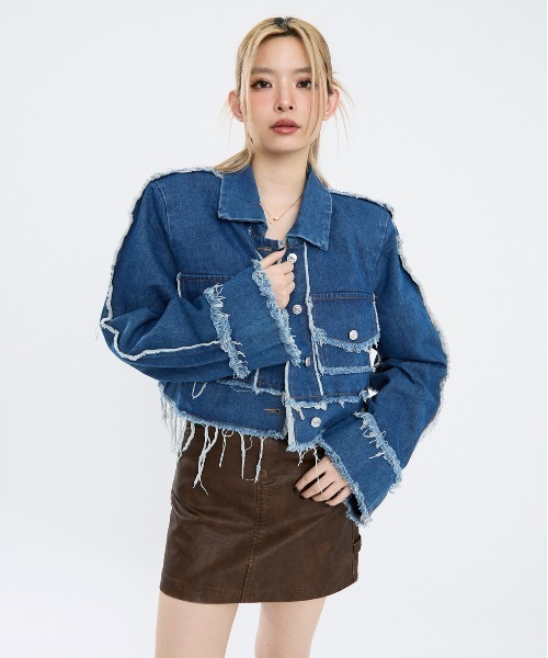 BAUM UND PFERDGARTEN クロップドデニムジャケット Baum und Pferdgarten / Soft Denim シャツ