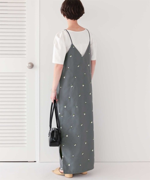 【新品タグ付】フラワー刺繍総レースワンピース&キャミソールワンピース2点セット forksy. ドレス 「forksy.」「オケージョン対応」花柄刺繍レース
