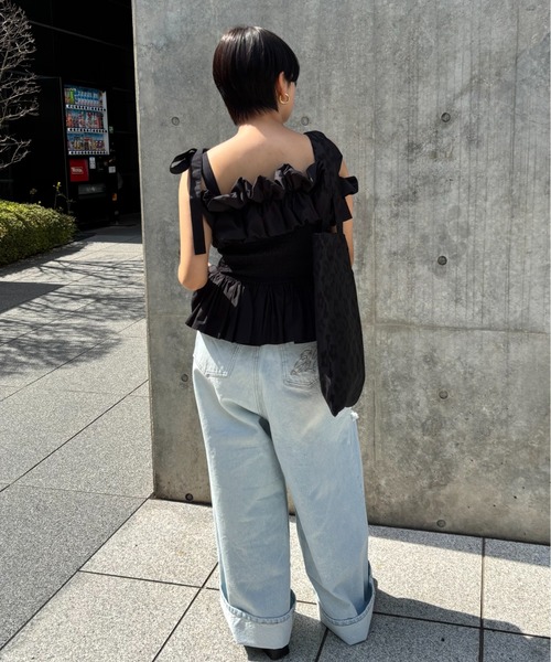 セール】cotton frill ribbon camisole（キャミソール）｜HONEY