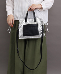 Nananoel（ナナノエル）の「メタリックポケットスクエア２WAYトートバッグ（トートバッグ）」