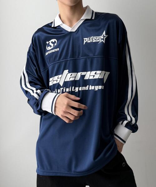 WEGO（ウィゴー）の「WEGO/グロッシーサッカーロンT（Tシャツ/カットソー・メンズ・ブラック/ネイビー/グレー・LARGE/MEDIUM/SMALL）」の11枚目の写真