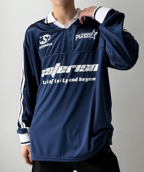 WEGO（ウィゴー）の「WEGO/グロッシーサッカーロンT（Tシャツ/カットソー・メンズ・ブラック/ネイビー/グレー・LARGE/MEDIUM/SMALL）」の12枚目の写真