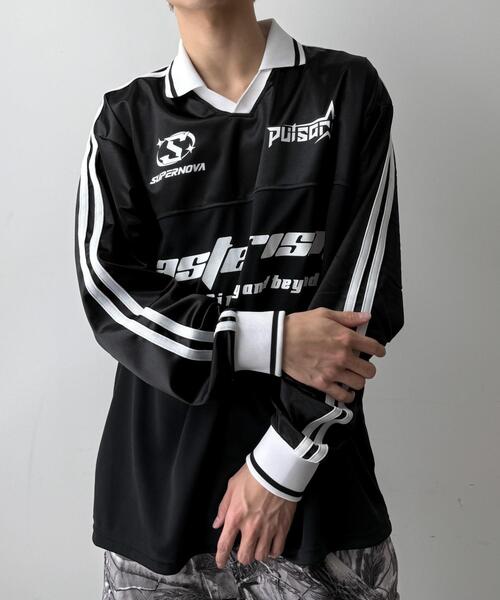 WEGO（ウィゴー）の「WEGO/グロッシーサッカーロンT（Tシャツ/カットソー・メンズ・ブラック/ネイビー/グレー・LARGE/MEDIUM/SMALL）」の19枚目の写真