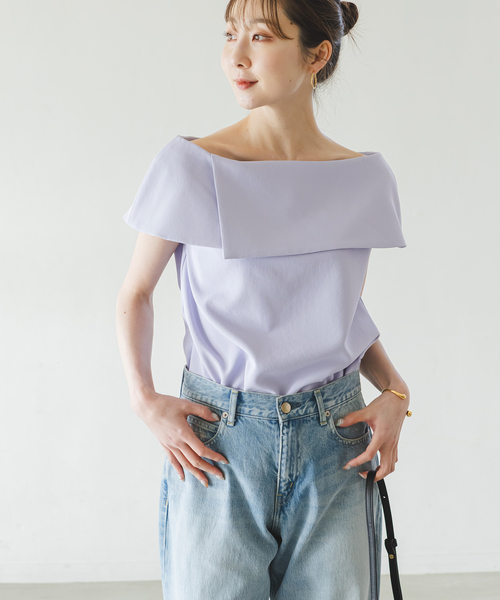 Noble（ノーブル）の「《追加6》【洗える】ケープブラウス（シャツ/ブラウス・レディース・パープル系その他/ブラウン/ホワイト/ブラック・FREE）」の19枚目の写真