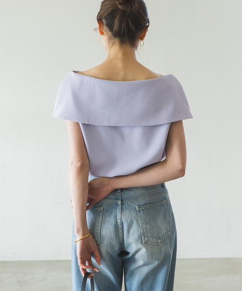 Noble（ノーブル）の「《追加6》【洗える】ケープブラウス（シャツ/ブラウス・レディース・パープル系その他/ブラウン/ホワイト/ブラック・FREE）」の21枚目の写真