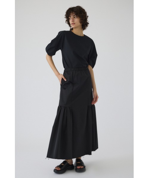 RIM.ARK（リムアーク）の「Tuck sleeve design cut tops タックスリーブデザインカットトップス（Tシャツ/カットソー・レディース・ブラック/ライトグリーン/ネイビー/ホワイト・FREE）」の3枚目の写真