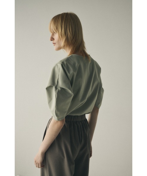 RIM.ARK（リムアーク）の「Tuck sleeve design cut tops タックスリーブデザインカットトップス（Tシャツ/カットソー・レディース・ブラック/ライトグリーン/ネイビー/ホワイト・FREE）」の11枚目の写真