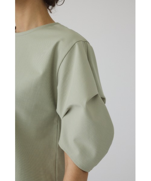 RIM.ARK（リムアーク）の「Tuck sleeve design cut tops タックスリーブデザインカットトップス（Tシャツ/カットソー・レディース・ブラック/ライトグリーン/ネイビー/ホワイト・FREE）」の9枚目の写真