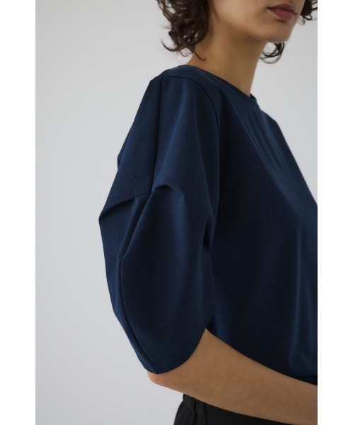 RIM.ARK（リムアーク）の「Tuck sleeve design cut tops タックスリーブデザインカットトップス（Tシャツ/カットソー・レディース・ブラック/ライトグリーン/ネイビー/ホワイト・FREE）」の21枚目の写真