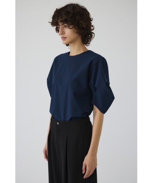 RIM.ARK（リムアーク）の「Tuck sleeve design cut tops タックスリーブデザインカットトップス（Tシャツ/カットソー・レディース・ブラック/ライトグリーン/ネイビー/ホワイト・FREE）」の12枚目の写真