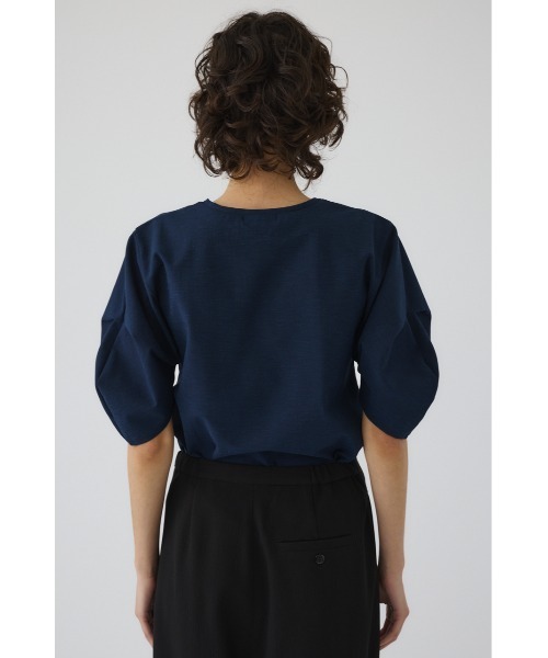 RIM.ARK（リムアーク）の「Tuck sleeve design cut tops タックスリーブデザインカットトップス（Tシャツ/カットソー・レディース・ブラック/ライトグリーン/ネイビー/ホワイト・FREE）」の18枚目の写真