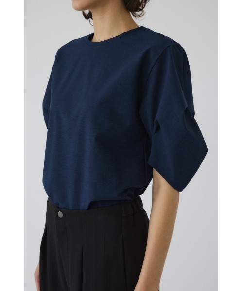 RIM.ARK（リムアーク）の「Tuck sleeve design cut tops タックスリーブデザインカットトップス（Tシャツ/カットソー・レディース・ブラック/ライトグリーン/ネイビー/ホワイト・FREE）」の19枚目の写真