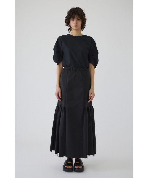 RIM.ARK（リムアーク）の「Tuck sleeve design cut tops タックスリーブデザインカットトップス（Tシャツ/カットソー・レディース・ブラック/ライトグリーン/ネイビー/ホワイト・FREE）」の5枚目の写真