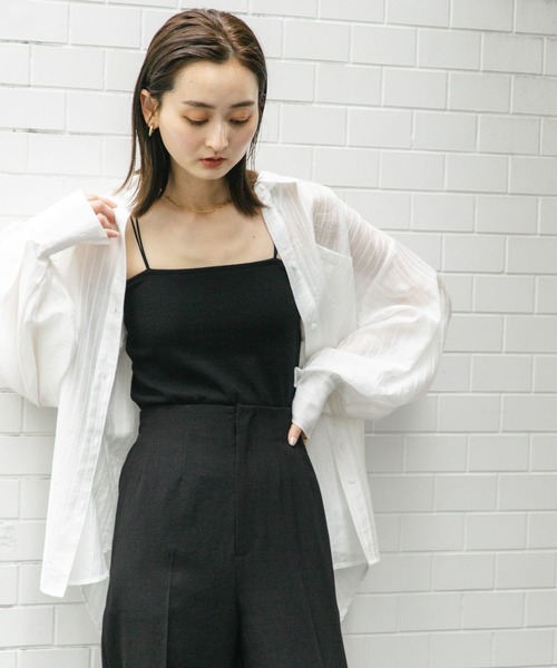 SENSE OF PLACE by URBAN RESEARCH(センスオブプレイスバイアーバンリサーチ)の「タックポケットシアーストライプシャツ(シャツ/ブラウス・レディース・ピンク系その他/ブルー系その他/ホワイト系その他・ONE)」の12枚目の写真