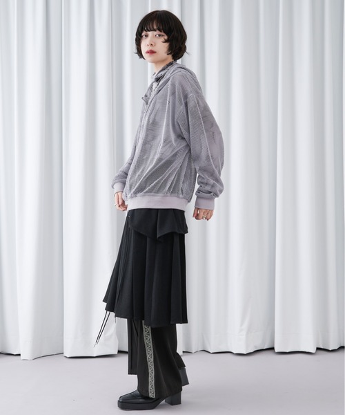 illigo ダブルジップ パーカー MULTI GIMMICK DESIGN DOUBLE ZIP PARKA/マルチギミックデザイン
