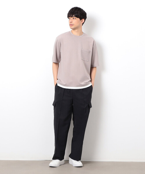 COMME CA ISM(コムサイズム)の「半袖 フェイクレイヤード クルーネックTシャツ(Tシャツ/カットソー・メンズ・ベージュ/ホワイト/サックスブルー/ブラック・X-LARGE/LARGE/MEDIUM)」の12枚目の写真