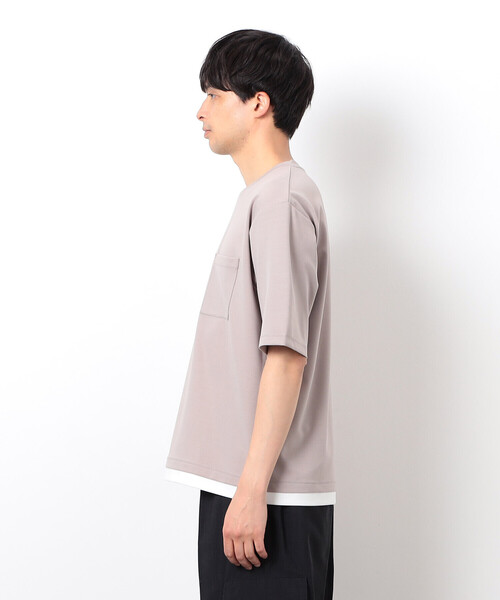 COMME CA ISM(コムサイズム)の「半袖 フェイクレイヤード クルーネックTシャツ(Tシャツ/カットソー・メンズ・ベージュ/ホワイト/サックスブルー/ブラック・X-LARGE/LARGE/MEDIUM)」の19枚目の写真