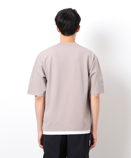 COMME CA ISM(コムサイズム)の「半袖 フェイクレイヤード クルーネックTシャツ(Tシャツ/カットソー・メンズ・ベージュ/ホワイト/サックスブルー/ブラック・X-LARGE/LARGE/MEDIUM)」の20枚目の写真