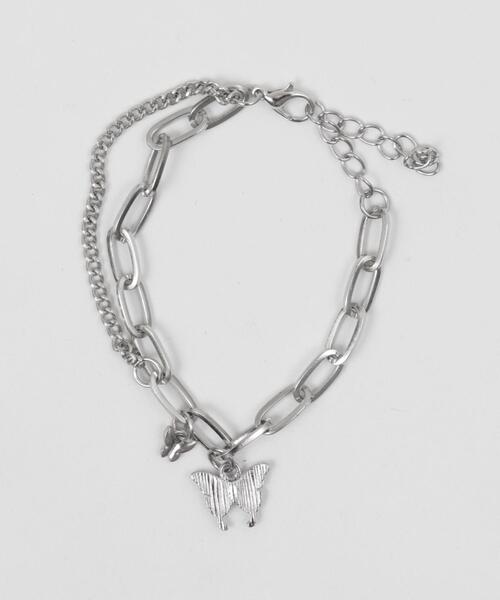 WEGO(ウィゴー)の「WEGO/バタフライチェーンブレス(ブレスレット・レディース・シルバー・FREE)」の1枚目の写真