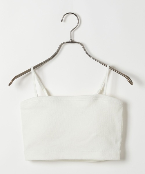 Heather（ヘザー）の「ショートカップ付きリブキャミ2　452630（キャミソール・レディース・ブラック/ホワイト・S/M）」の11枚目の写真