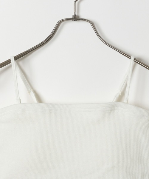 Heather（ヘザー）の「ショートカップ付きリブキャミ2　452630（キャミソール・レディース・ブラック/ホワイト・S/M）」の12枚目の写真