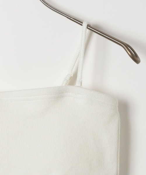 Heather（ヘザー）の「ショートカップ付きリブキャミ2　452630（キャミソール・レディース・ブラック/ホワイト・S/M）」の13枚目の写真