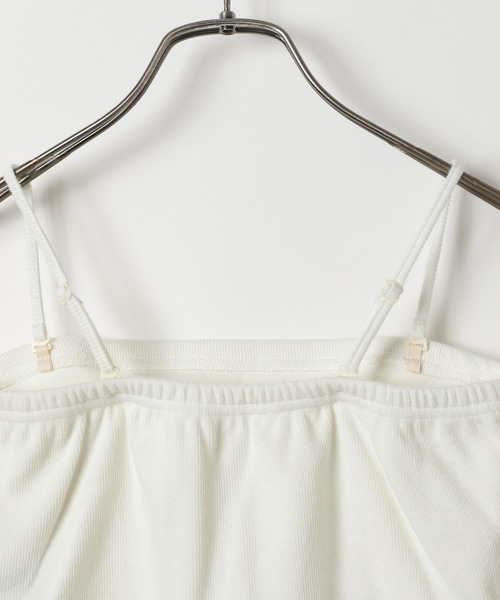 Heather（ヘザー）の「ショートカップ付きリブキャミ2　452630（キャミソール・レディース・ブラック/ホワイト・S/M）」の16枚目の写真